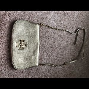 Authentic Tory Burch gold crossbody bag